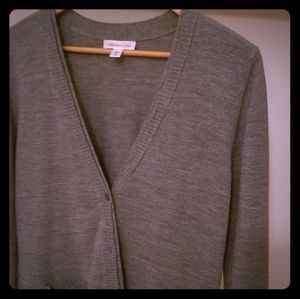 Gray Button up Cardigan Sweater
